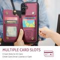 Samsung Galaxy A15 Caseme C22 etui RFID-kortlommebok - rød