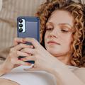 Samsung Galaxy A16 Børstet TPU Deksel - Karbonfiber