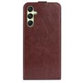 Samsung Galaxy A16 Vertikalt Flip-Deksel med Kortlomme - Brun