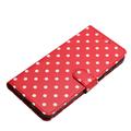 Samsung Galaxy A17/A26 lommebokveske med prikkmønster - rød