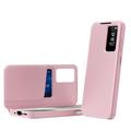Samsung Galaxy A17 Smart Clear View Flip-etui med kortspor - Rosa