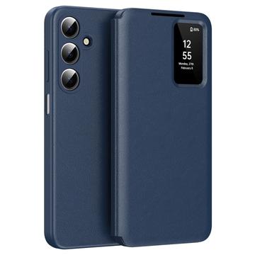 Samsung Galaxy A17 Smart Clear View Flip-etui med kortspor - Safir