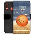 Samsung Galaxy A20e Premium Lommebok-deksel - Basketball