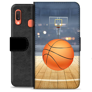 Samsung Galaxy A20e Premium Lommebok-deksel - Basketball
