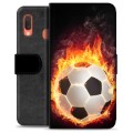 Samsung Galaxy A20e Premium Lommebok-deksel - Fotballflamme