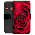 Samsung Galaxy A20e Premium Lommebok-deksel - Rose