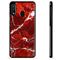 Samsung Galaxy A20e Beskyttelsesdeksel - Rød Marmor