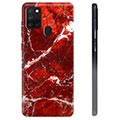 Samsung Galaxy A21s TPU-deksel - Rød Marmor