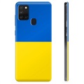 Samsung Galaxy A21s TPU-deksel Ukrainsk flagg - Gul og lyseblå