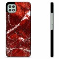 Samsung Galaxy A22 5G Beskyttelsesdeksel - Rød Marmor