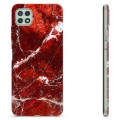 Samsung Galaxy A22 5G TPU-deksel - Rød Marmor