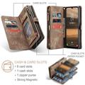 Samsung Galaxy A25 Caseme 008 2-i-1 Multifunksjonell Lommebok-deksel - Brun