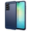 Samsung Galaxy A26 Børstet TPU Deksel - Karbonfiber - Blå
