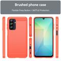 Samsung Galaxy A26 Børstet TPU Deksel - Karbonfiber - Rød