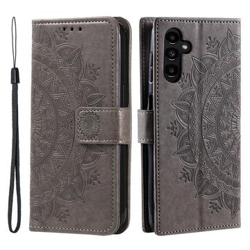 Samsung Galaxy A26 Mandala Series Lommebok-deksel - Grå
