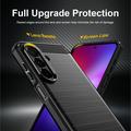 Samsung Galaxy A27 Børstet TPU-deksel - karbonfiber - svart