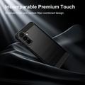 Samsung Galaxy A27 Børstet TPU-deksel - karbonfiber - svart