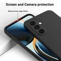 Samsung Galaxy A27 Flytende silikon-deksel med håndstropp - Svart