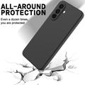 Samsung Galaxy A27 Flytende silikon-deksel med håndstropp - Svart