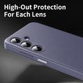 Samsung Galaxy A27 Smart Clear View Flip-etui med kortspor - grå-lilla