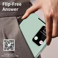 Samsung Galaxy A27 Smart Clear View Flip-etui med kortspor - lysegrønn