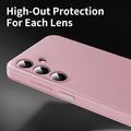 Samsung Galaxy A27 Smart Clear View Flip-etui med kortspor - Rosa