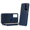 Samsung Galaxy A27 Smart Clear View Flip-etui med kortspor - Safir