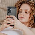 Samsung Galaxy A36/A56 Børstet TPU Deksel - Karbonfiber - Svart