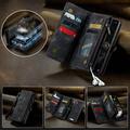 Samsung Galaxy A36 Caseme 008 2-i-1 Multifunksjonell Lommebok-deksel - Svart
