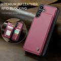Samsung Galaxy A36 Caseme C22 etui RFID-kortlommebok - rød