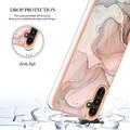 Samsung Galaxy A36 Marble Pattern Electroplated IMD TPU-deksel - Rosa