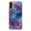 Samsung Galaxy A36 Marble Pattern Electroplated IMD TPU-deksel - Lilla