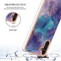 Samsung Galaxy A36 Marble Pattern Electroplated IMD TPU-deksel - Lilla