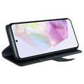 Samsung Galaxy A36/A56 Lommebok-deksel i Lær med Stativ - Svart