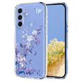 Samsung Galaxy A37 TPU-deksel med blomstermønster - Lilla