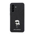 Samsung Galaxy A37 Karl Lagerfeld Fixed Glitter Metal Ikonik-deksel - Svart
