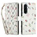 Samsung Galaxy A37 Rombisk blomsterlommebok-etui