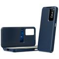 Samsung Galaxy A37 Smart Clear View Flip-etui med kortspor - Safir
