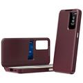 Samsung Galaxy A37 Smart Clear View Flip-etui med kortspor