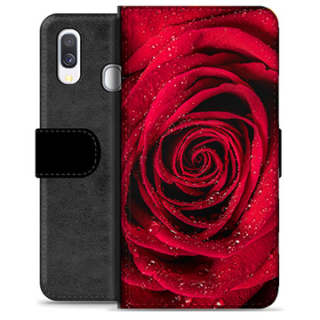 Samsung Galaxy A40 Premium Lommebok-deksel - Rose