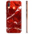 Samsung Galaxy A40 TPU-deksel - Rød Marmor
