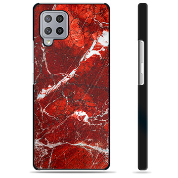 Samsung Galaxy A42 5G Beskyttelsesdeksel - Rød Marmor