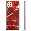 Samsung Galaxy A42 5G TPU-deksel - Rød Marmor
