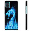 Samsung Galaxy A51 Beskyttelsesdeksel - Blå Flamme Drage