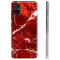 Samsung Galaxy A51 TPU-deksel - Rød Marmor
