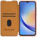 Samsung Galaxy A55 Nillkin Qin Pro Flip-deksel - Brun