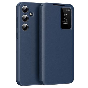 Samsung Galaxy A55 Smart Clear View Flip-etui med kortspor - Safir