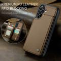 Samsung Galaxy A56 Caseme C22-etui RFID-kortlommebok - brun