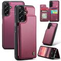 Samsung Galaxy A56 Caseme C22 etui RFID-kortlommebok - rød