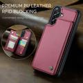 Samsung Galaxy A56 Caseme C22 etui RFID-kortlommebok - rød